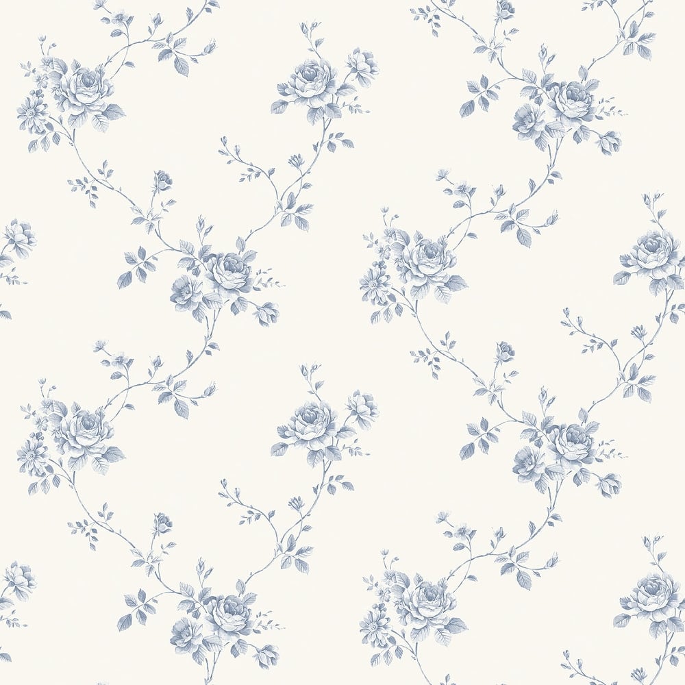 Galerie Wallcoverings Palazzo 2 Collection Delicate Floral Vinyl on Non-woven Matte Wallpaper Roll