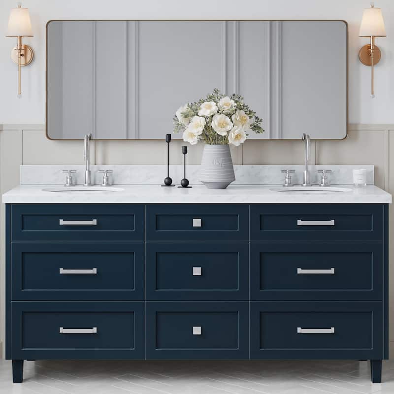 Ariel B73DCWOVO Monroe 73" Free Standing Double Basin Vanity Set with