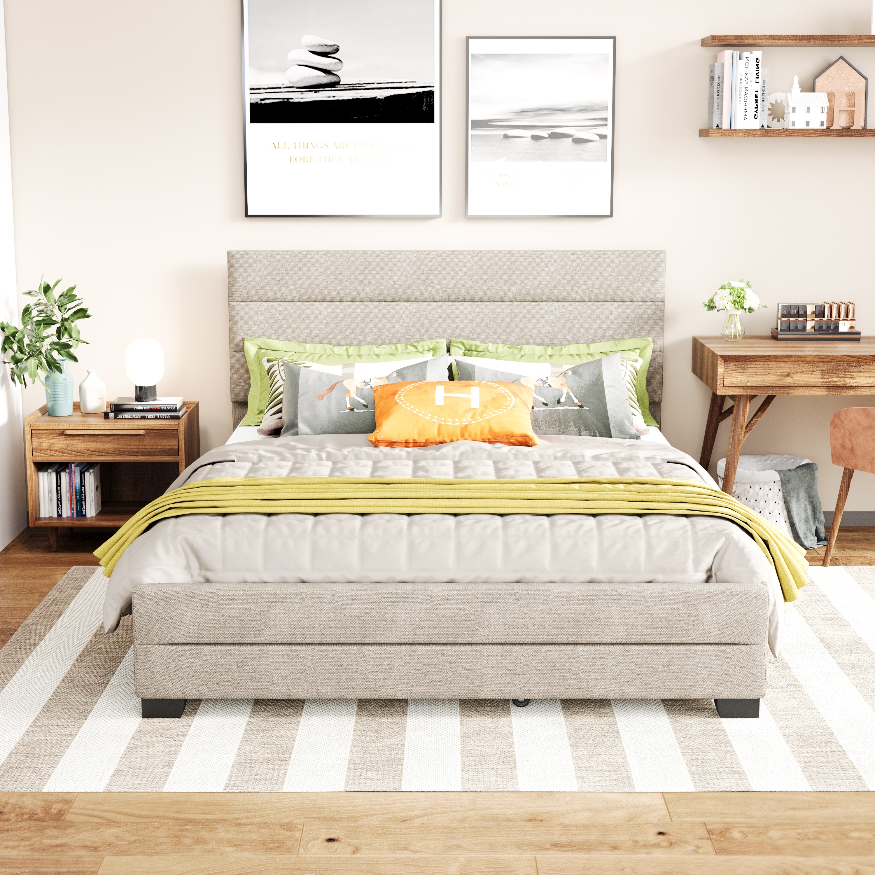Daphne upholstered sales platform bed