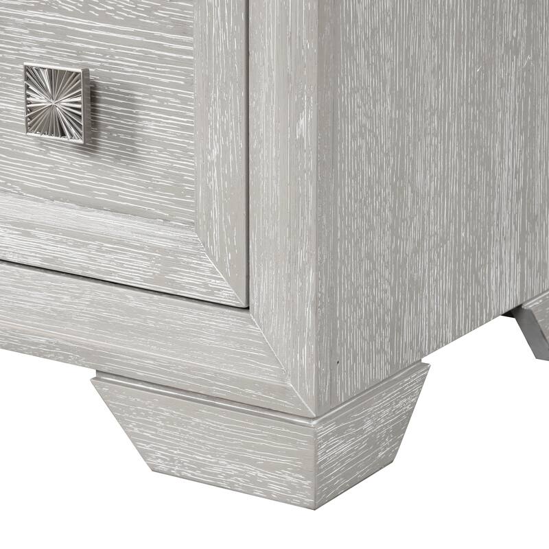 Furniture of America Jupiter 3-Piece Light Grey Wood Panel Bedroom Set