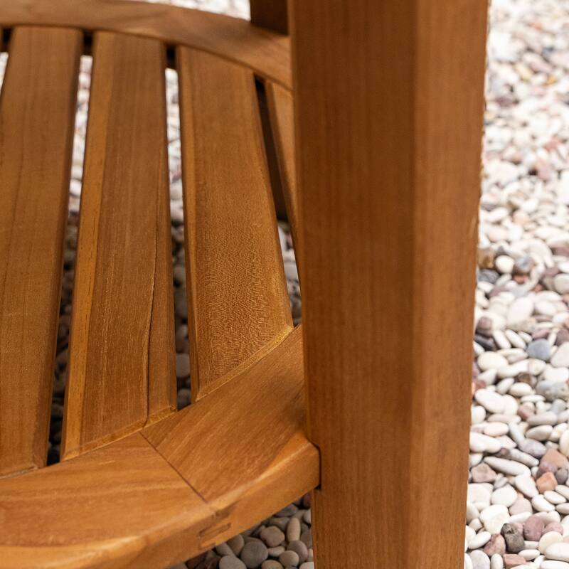 Cambridge Casual Camden Teak Patio Adirondack Chair Set with Padded Woven Seat - FREE Patio Cover