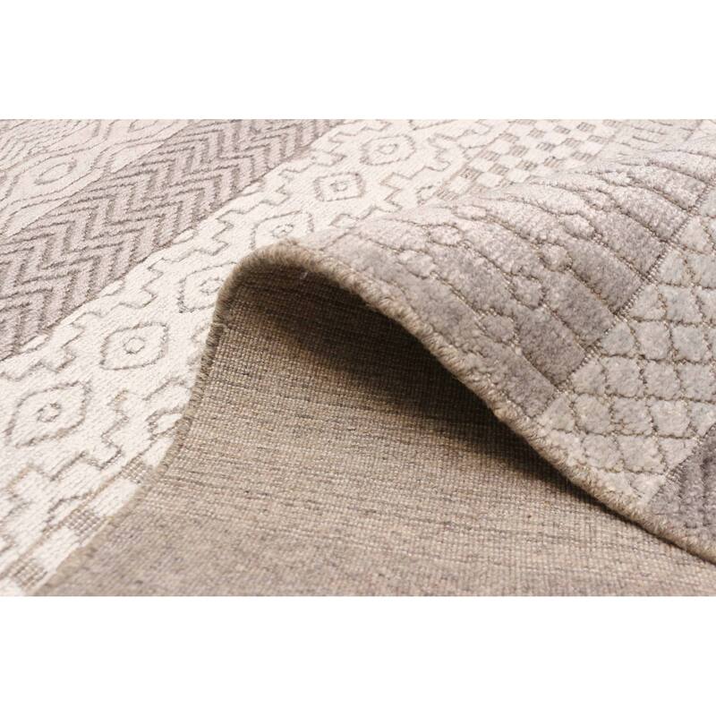 ECARPETGALLERY Hand Loomed Elysian Grey Rug - 5'7 x 7'10