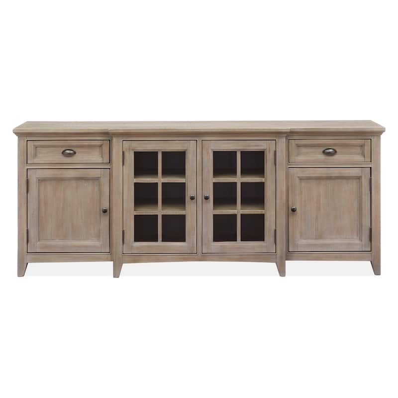 Magnussen Home Paxton Place Dovetail Grey 80" Console - 80"W x 18"D x 32"H