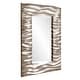 preview thumbnail 3 of 5, Allan Andrews Warm Silver Deep Textured Wave Rectangular Framed Wall Mirror