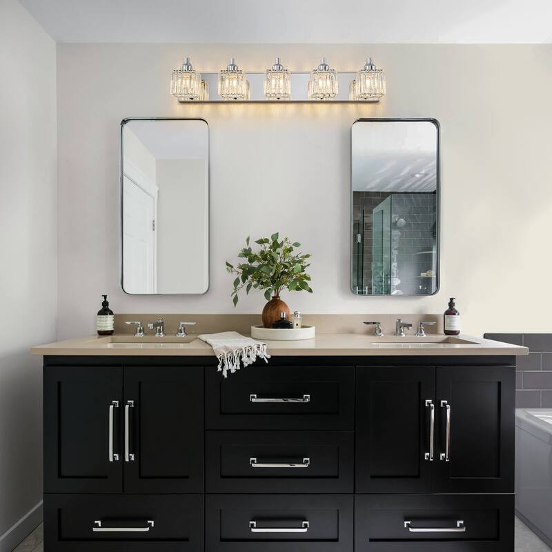 Modern 3/4/5-lights Crystal Bathroom Light Fixtures