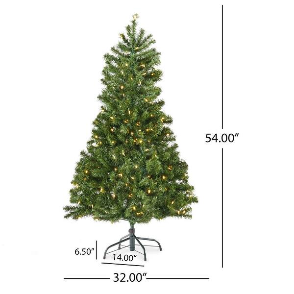 4.5' Hinged Christmas Tree with 200 Clear Lights-UL