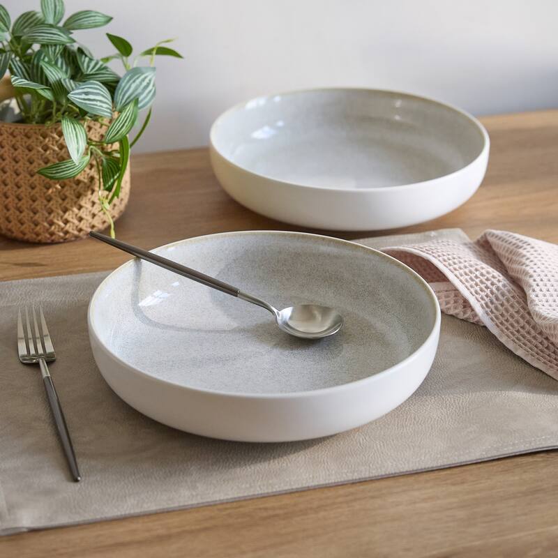 Sango Anderson Black 10" Large Ceramic Serving Bowl (Set of 2), 64.25 oz