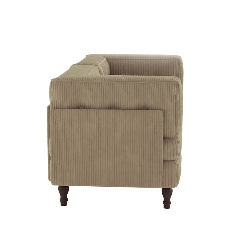 Oversized Sofa Corduroy Tufted Modular Sectional Set