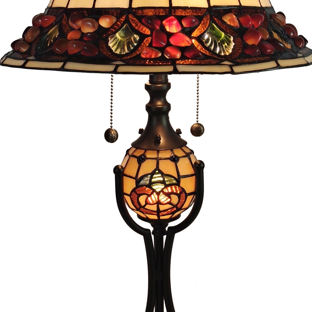 Chiara Tiffany Table Lamp with Night Light - On Sale - Overstock