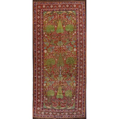 Antique Vegetable Dye Bakhtiari Shalamzar Persian Area Rug Handmade - 7'1" x 15'1"