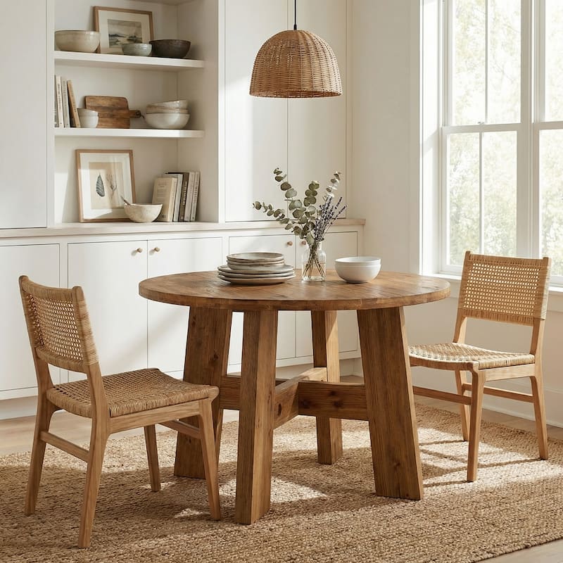47-Inch Round Kitchen Table for Dining Room
