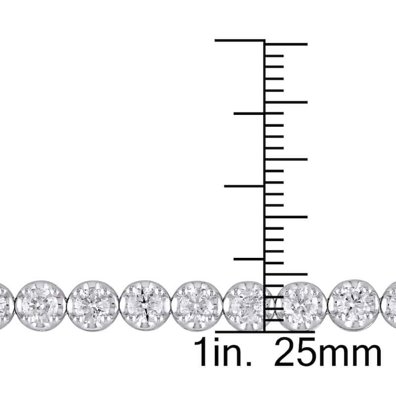 Miadora 14k White Gold Diamond Tennis Bracelet 1 1/3 to 6 1/10ct TDW