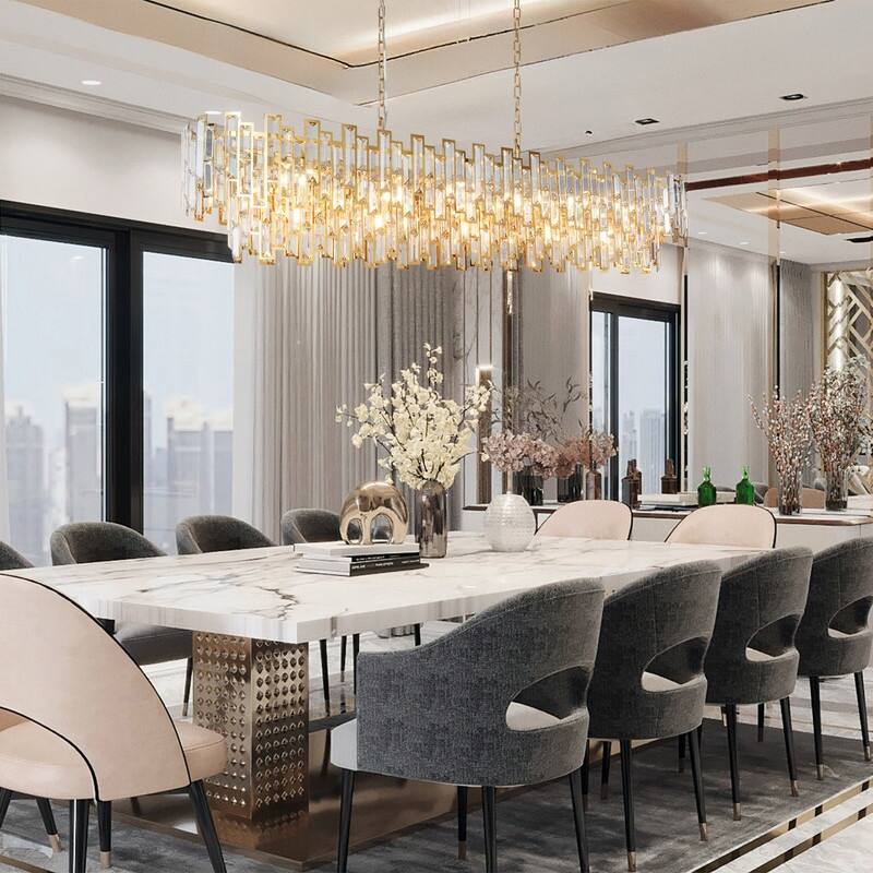 KAYLA 24in Chandelier 10-Light Crystal Chandelier