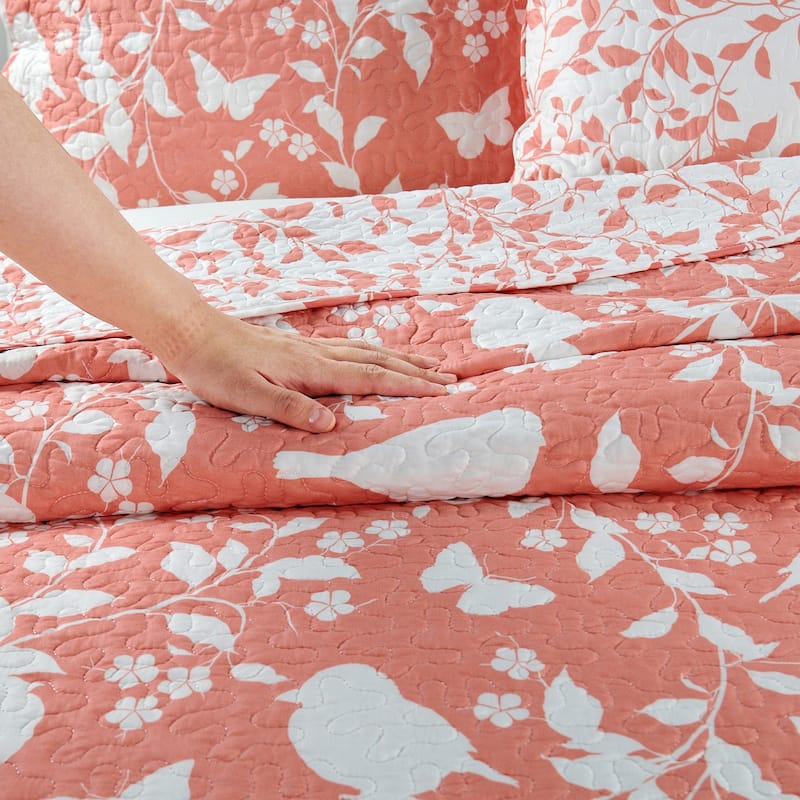 Serenta Birdsong 6-piece Quilted Bedspread Coverlet Set