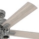 preview thumbnail 4 of 15, Hunter 52" Hartland Ceiling Fan with 3-Light LED Light and Pull Chains - Farmhouse, Transitional