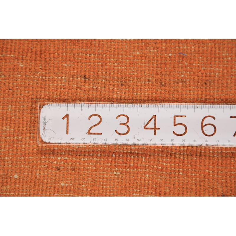 Orange Gabbeh Oriental Modern Rug Handmade Wool Carpet - 3'4" x 6'5"