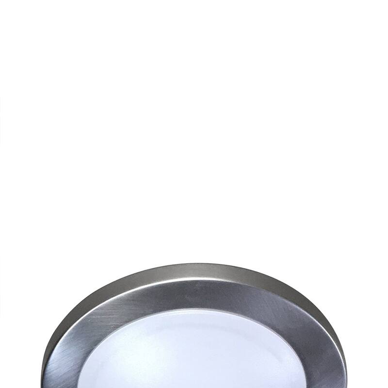 1-Light Integrated LED Flush Mount Ceiling light in Brushed Nickel