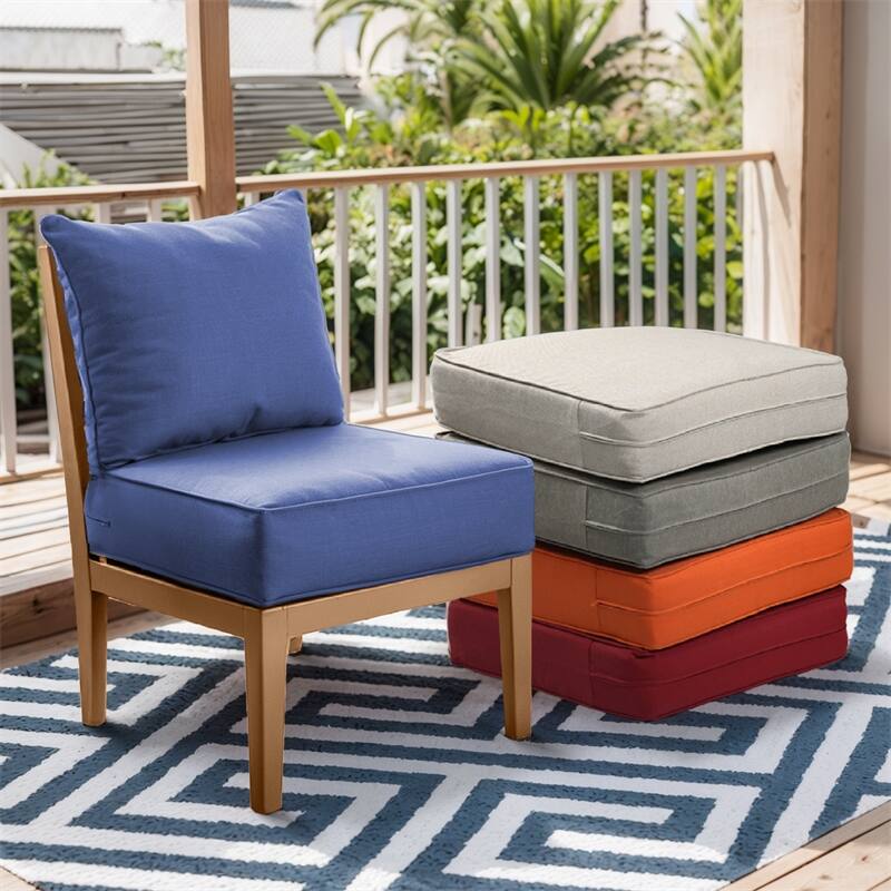 Pocassy 24"x24"x6" Thick Cushions Indoor/Outdoor Deep Seat Cushion