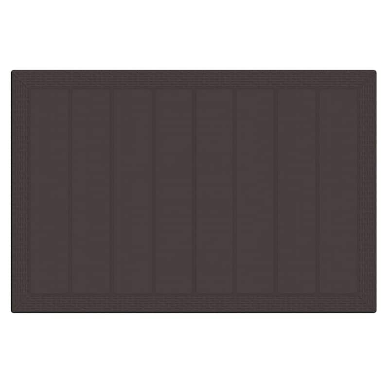 vidaXL Garden Table Anthracite/Brown poly rattan