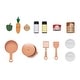preview thumbnail 14 of 16, Teamson Kids Wooden Pretend Play Kitchen with Sink, Oven, Modular Fridge, and 14 Pcs Accessories for Age 3-5 Toddlers