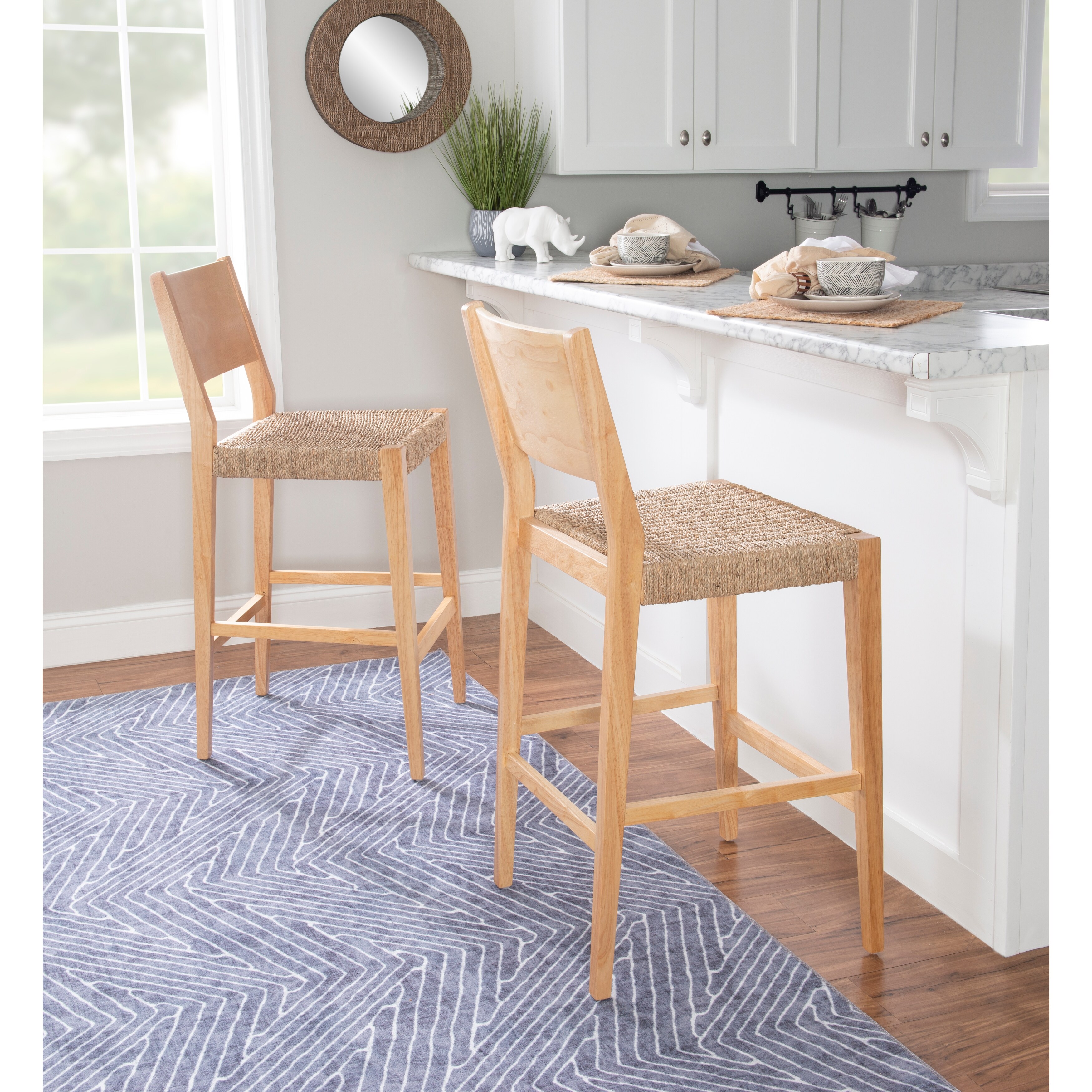 Linon Caelan Barstool Set of 2 On Sale Bed Bath Beyond
