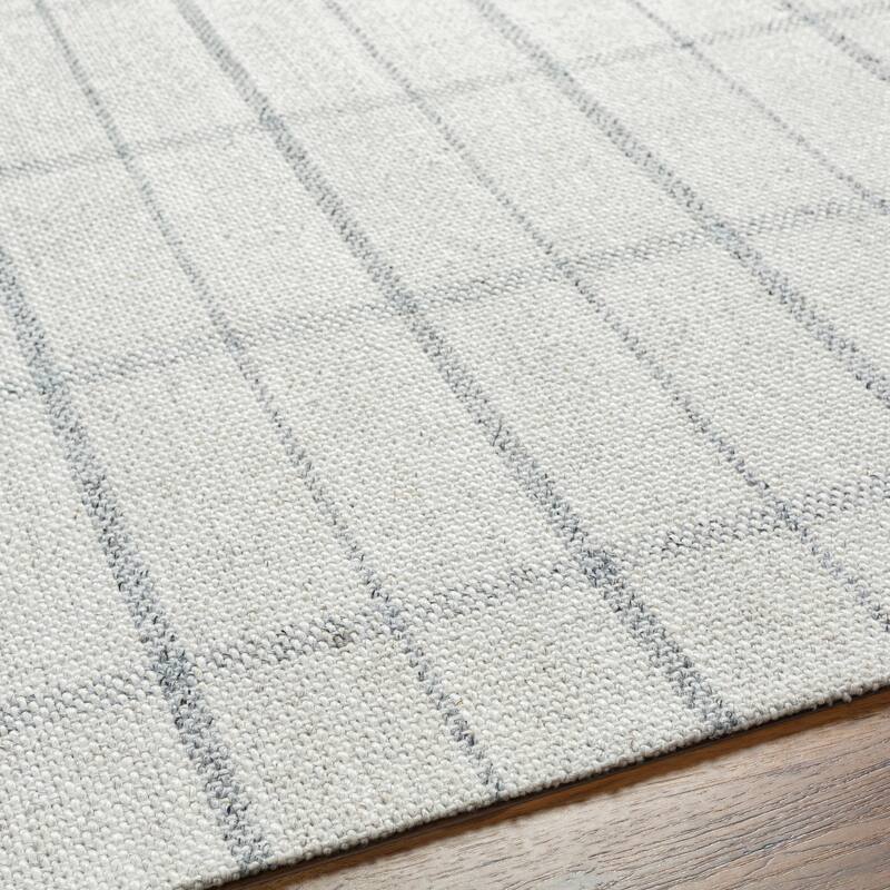 Azalea Handmade Wool & Viscose Plaid Area Rug