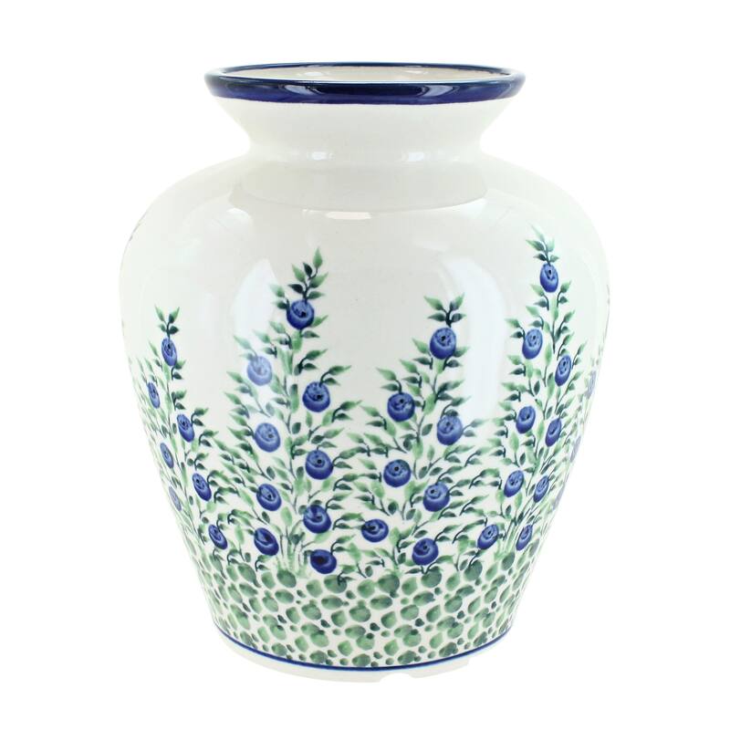Blue Rose Polish Pottery 790 Zaklady Medium Vase