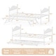 preview thumbnail 18 of 21, Daybed with Trundle, Metal Twin Size Day Bed with Stylish Headboard, Sofa Bed Frame with Pop Up Foldable Trundle Bed