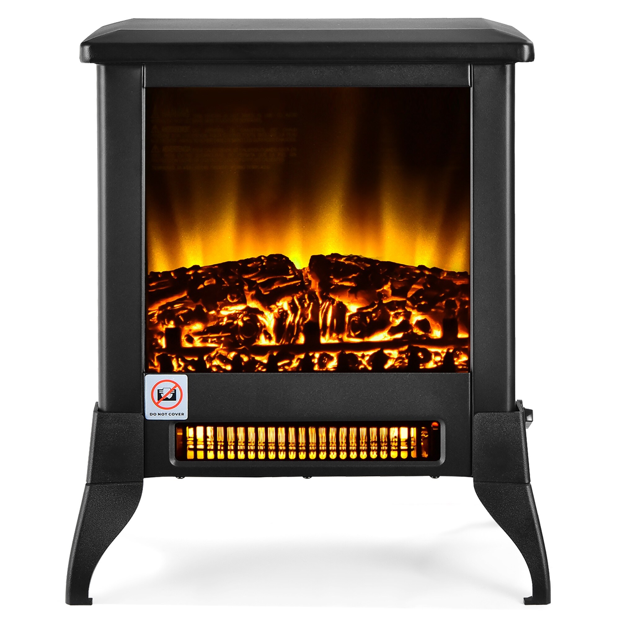 Compact Electric Fireplace 1400W Freestanding Stove Heater - Bed Bath u0026  Beyond - 36369249