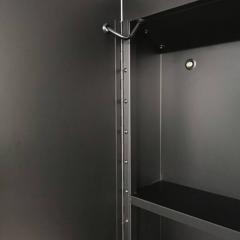 Alvana LED Black Wall mount Medicine Cabinet with Mirror Anti-fog function with 3 colors light