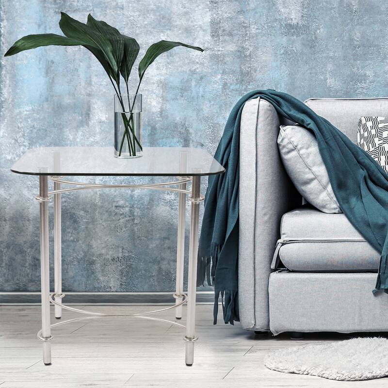Allan Andrews Square Side Table with Stylized Arched Details - 24"H x 24"W