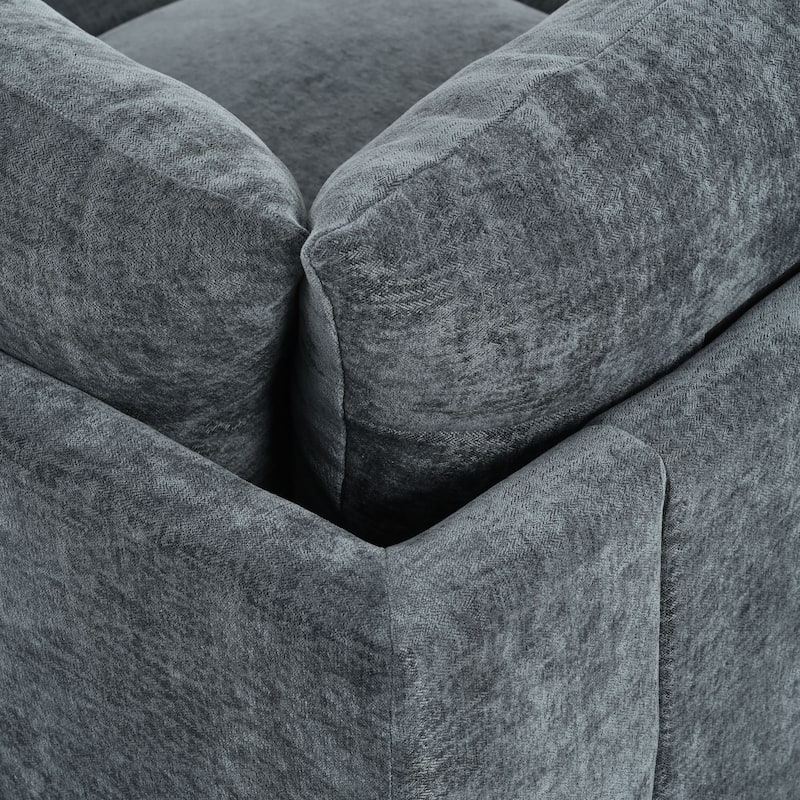 Roomfitters 115.5" Modular Sectional Sofa with Plush Cushions, Hidden Storage & Versatile Design for Living Room, Dark Gray