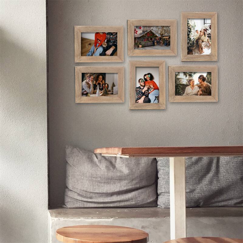 Adeco Decorative Distressed Wood Picture Frame Set