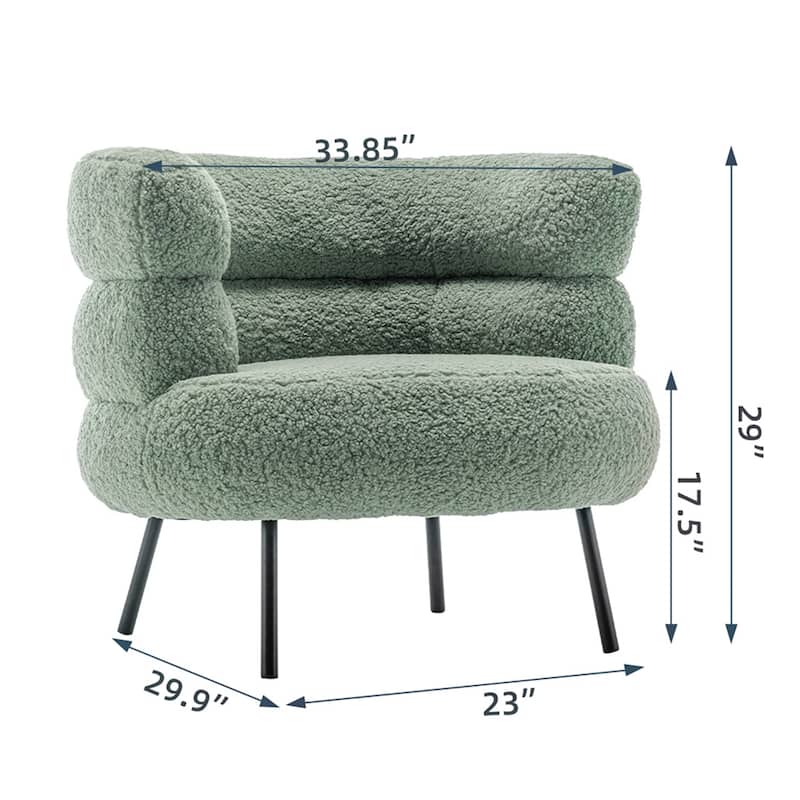 XINMICS Modern Accent Chair Upholstered Armchair for Living Room, Bedroom