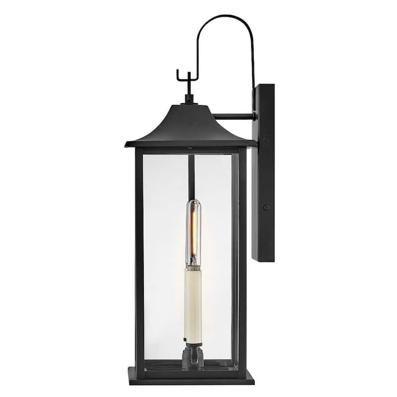 Lark 81594 Nolan 2 Light 22" Tall Outdoor Wall Sconce with Clear Glass
