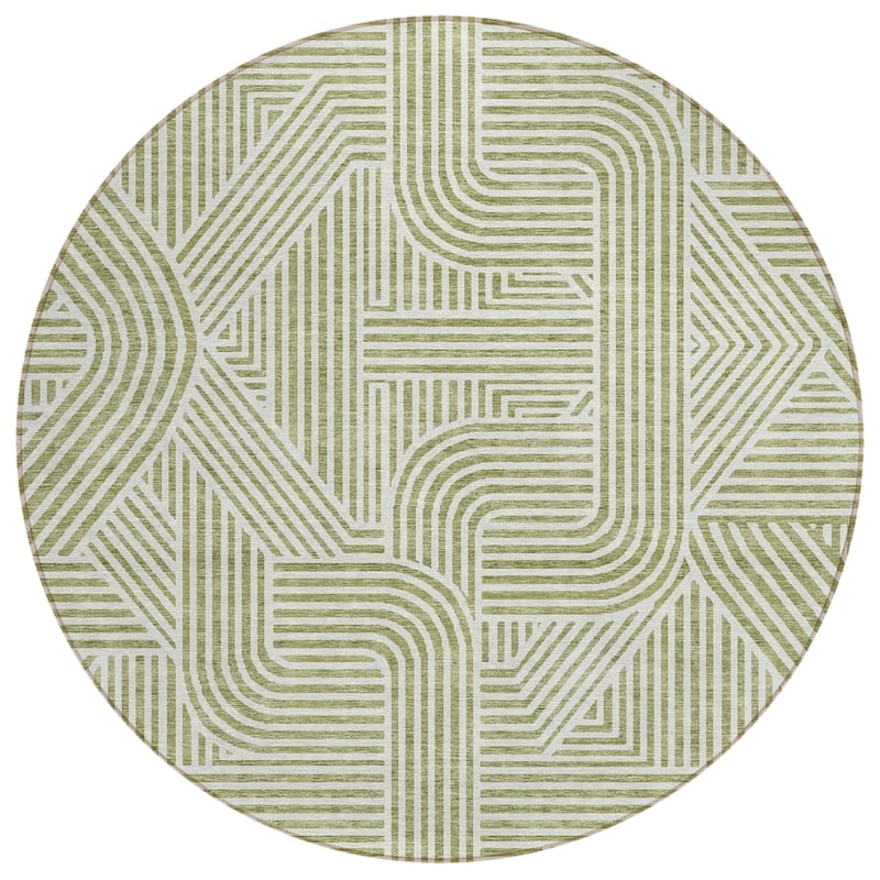 Machine Washable Indoor/ Outdoor Chantille Contemporary Geo Rug