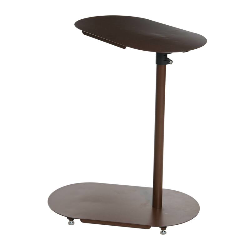 Modern Adjustable C-Shaped End Table - 20.0"L x 11.0"W x 32.0"H