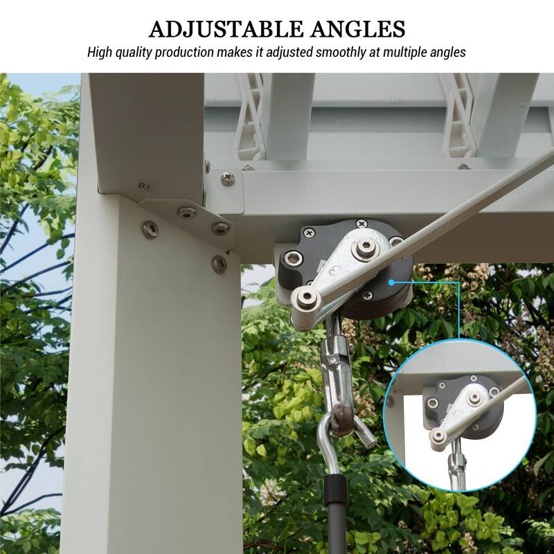 10 x 10 ft Aluminum Louvered Pergola with Adjustable Roof