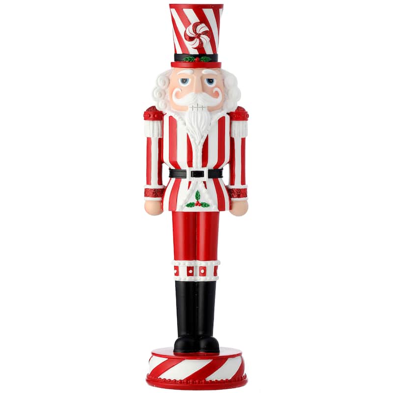 13" Resin Peppermint Nutcracker