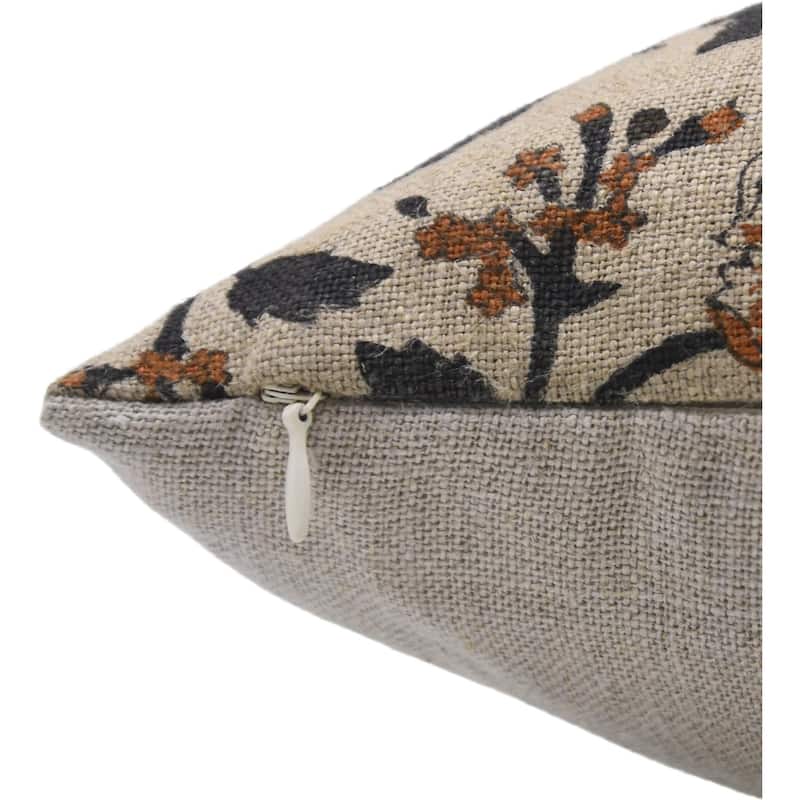 Fabdivine Linen Square Block print pillow Cover