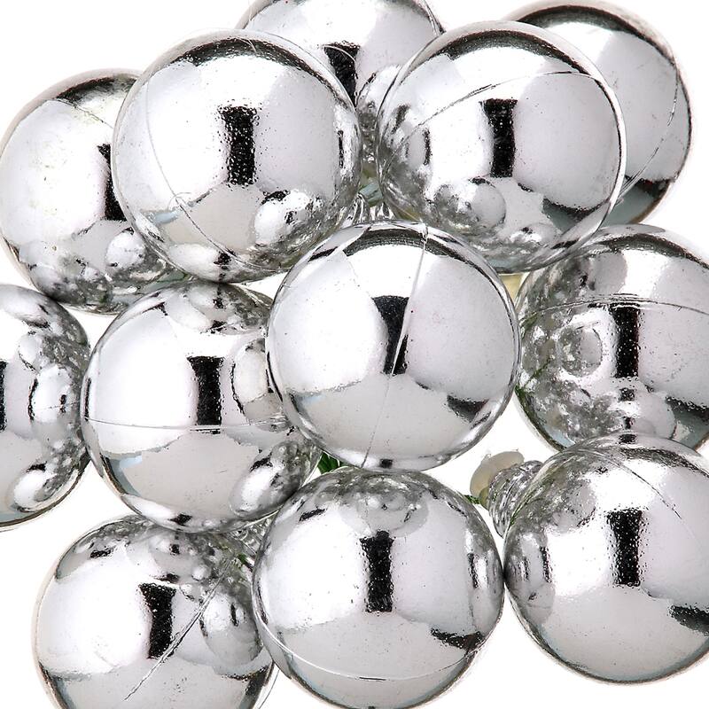 20mm Shatterproof Plastic 12 Bunch Shiney Stemball Set of 6