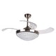 preview thumbnail 4 of 5, Dimmable Light 46-inch Foldable 4-Blades Crystal Fandelier Ceiling Fan