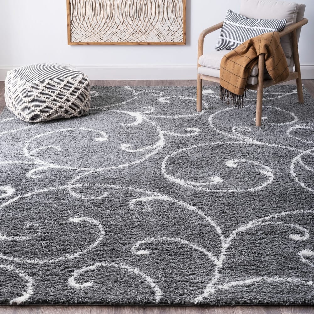 Sohni Shag Farmhouse Floral Indoor Area Rug