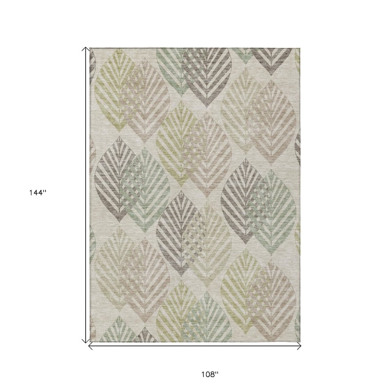 HomeRoots Floral Transitional Rectangle Outdoor Rug