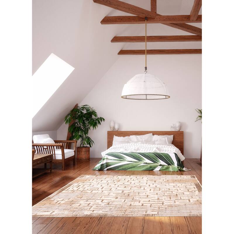 ECARPETGALLERY Hand-knotted Legacy Ivory Wool Rug - 7'11 x 10'2