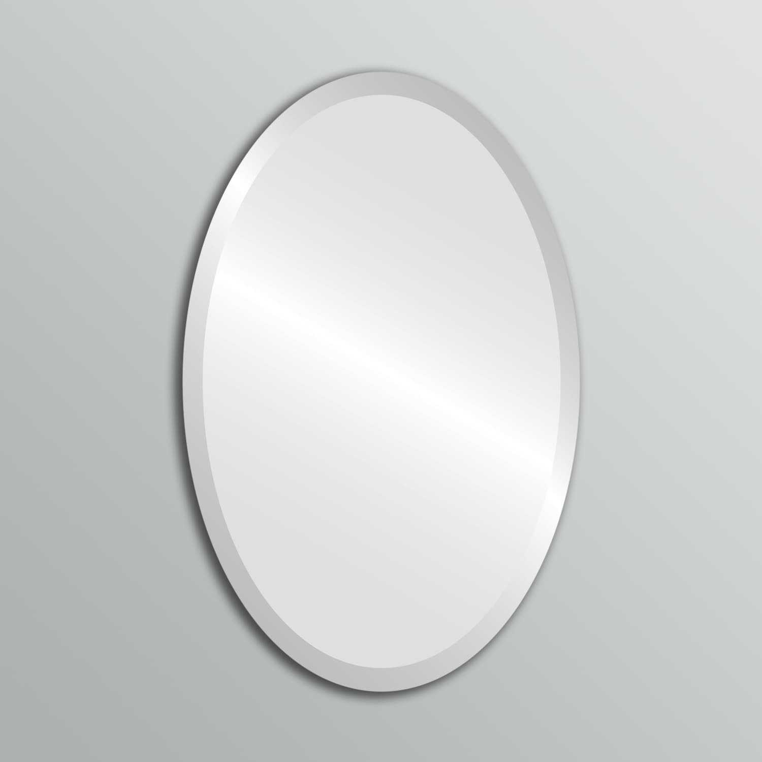 OVALCREST Oval Frameless Beveled Mirror Bed Bath  Beyond 35698231