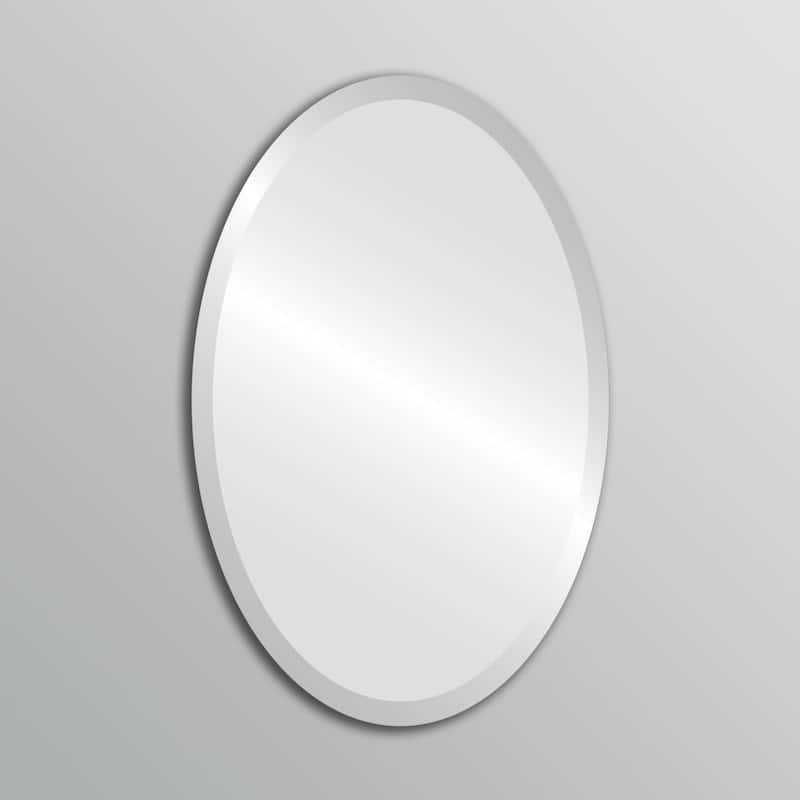 Wells Oval Frameless Beveled Mirror