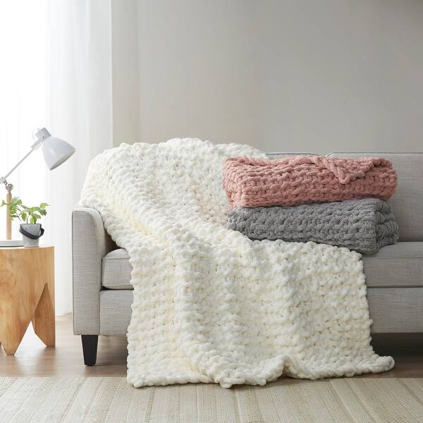 Madison Park Chenille Chunky Knit Throw Bed Bath & Beyond 34504978