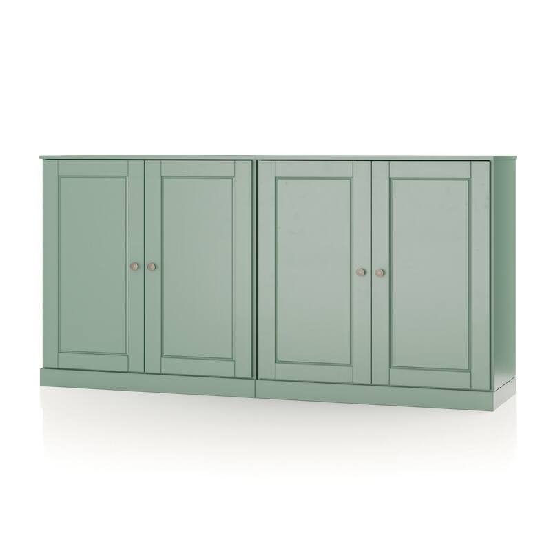 Palace Imports 100% Solid Wood 64" Sideboard with Solid Doors, 4-Drawers and Adjustable Shelves