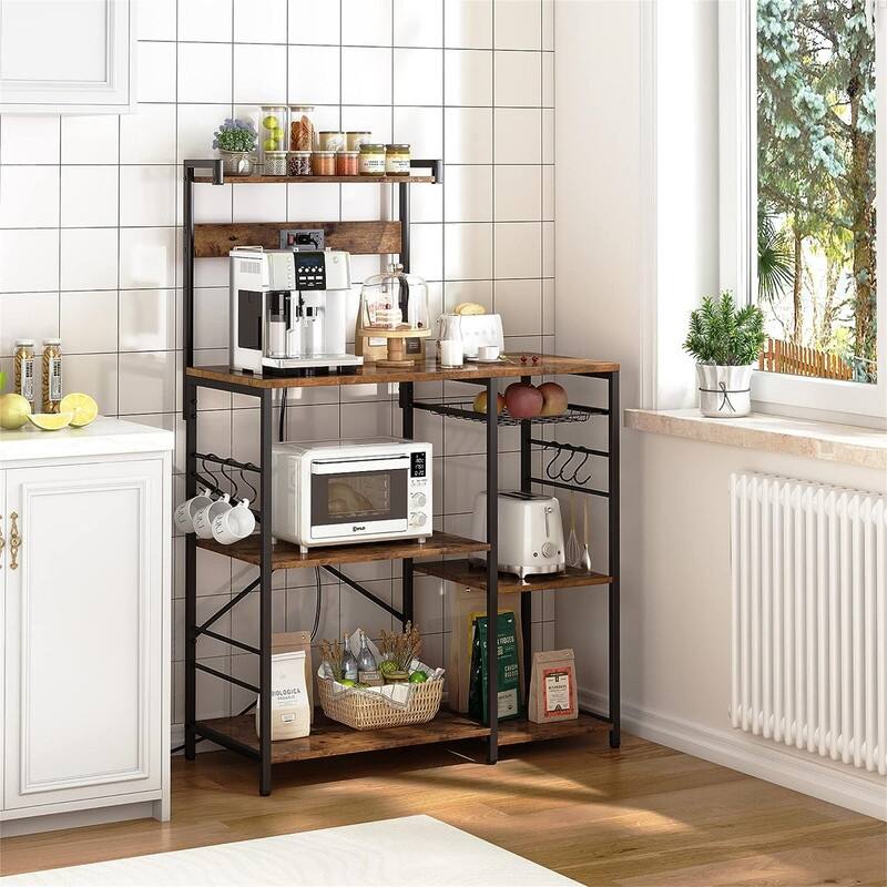 Bakers Rack - 15.7"D x 35.4"W x 52"H